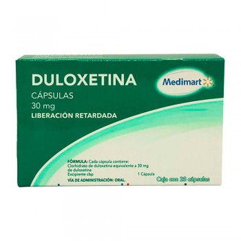 Cymbalta Duloxetine Generic 30 mg 28 tabs Delayed-release
