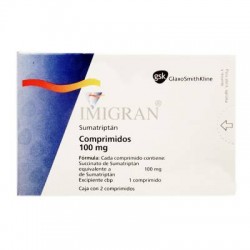Imigran Imitrex Sumatriptan 100 mg 2 tabs