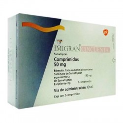 Imigran Imitrex Sumatriptan 50 mg 2 tabs