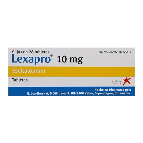 Lexapro Escitalopram 10 Mg 28 Tabs