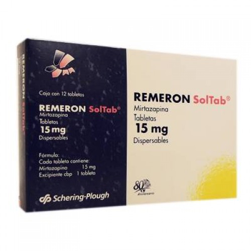 Remeron Mirtazapine 15 mg 12 Dispersables tabs.