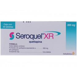 Seroquel XR Quetiapine 300 mg 30 Tabs