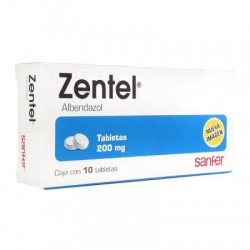 Albendazol Zentel 200 mg 10 tabs